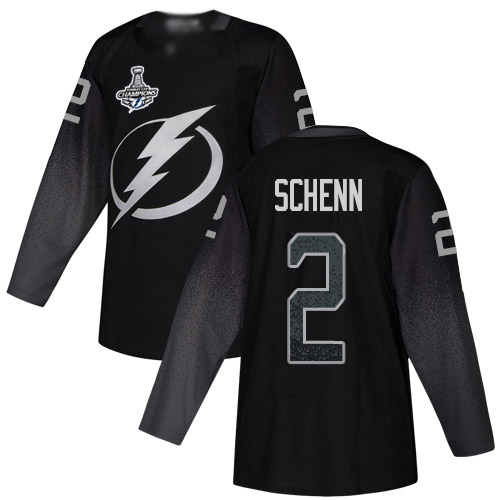 Adidas Tampa Bay Lightning Men #2 Luke Schenn Black Alternate Authentic 2020 Stanley Cup Champions Stitched NHL Jersey